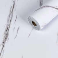 Самоклеюча вінілова плитка в рулоні білий мармур з прожилками 3000х600х2мм, ціна за 1 шт. (СВП-1285)