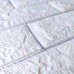 Самоклеюча декоративна 3D панель під білу матову цеглу зі сріблом 700x770x7 мм