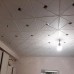 Самоклеюча декоративна 3D панель білий ромб з сріблом 6.5 мм