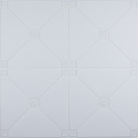 Самоклеюча 3D панель біла піраміда 700x700x4.5мм