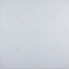 Самоклеюча 3D панель біла піраміда 700x700x4.5мм